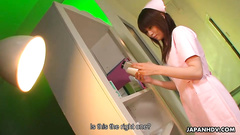 Awesome Japanese babe gets surrounded and fucked