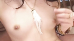 Sperm pouring out of the wide Asian nub hole