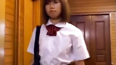 Japanese fucker hotly fondles and fucks two teen chicks