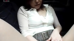Teen Asian chick gets her pussy fondled in the car