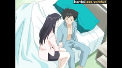 Huge tits Japanese hentai milf seduces and fucks her young stepson