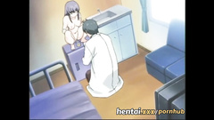 Perverted hentai doctor is coveting to teen girl and pleasantly fingering her shaved cunt